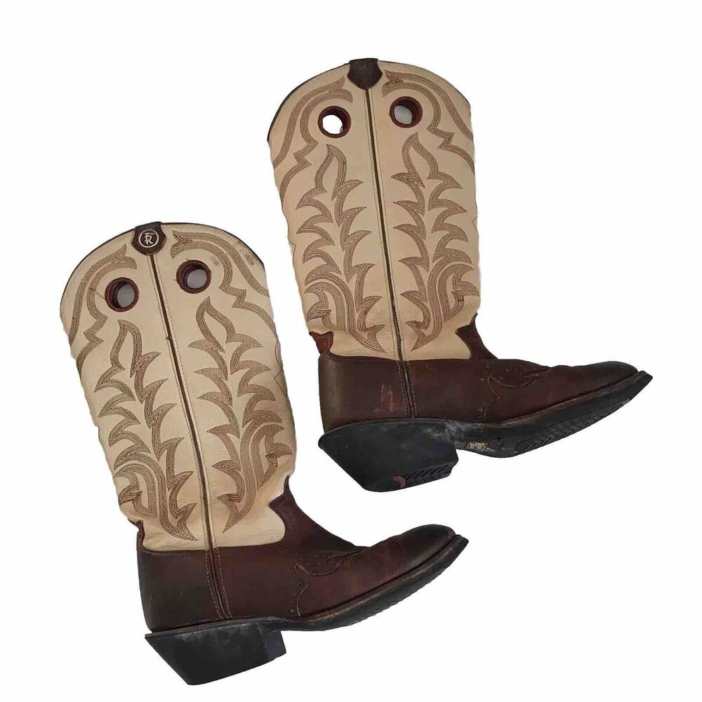 Tony Lama RR1013 Buckaroo Maverick Cowboy Ranch Rodeo Western Boots Mens 10.5 D